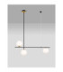 Git Bar Pendant Ceiling Light Opal Gold Matt Black LED G9 3x5W-2