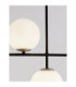 Git Bar Pendant Ceiling Light Opal Gold Matt Black LED G9 3x5W-5