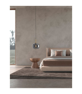 Lato 30cm Globe Pendant Ceiling Light Smokey Brass Gold E27 1x12W-2