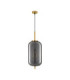 Lato 22cm Globe Pendant Ceiling Light Smokey Brass Gold E27 1x12W-1