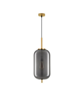 Lato 22cm Globe Pendant Ceiling Light Smokey Brass Gold E27 1x12W-1