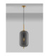 Lato 22cm Globe Pendant Ceiling Light Smokey Brass Gold E27 1x12W-4