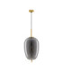 Lato 27cm Globe Pendant Ceiling Light Smokey Brass Gold E27 1x12W-1