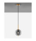 Lato 18.5cm Globe Pendant Ceiling Light Smokey Brass Gold E27 1x5W-4