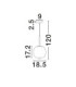 Lato 18.5cm Globe Pendant Ceiling Light Smokey Brass Gold E27 1x5W-5