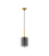 Lato 16.5cm Globe Pendant Ceiling Light Smokey Brass Gold E27 1x5W-1