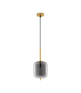 Lato 16.5cm Globe Pendant Ceiling Light Smokey Brass Gold E27 1x5W-1
