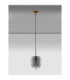 Lato 16.5cm Globe Pendant Ceiling Light Smokey Brass Gold E27 1x5W-3