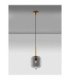 Lato 16.5cm Globe Pendant Ceiling Light Smokey Brass Gold E27 1x5W-4