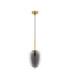 Lato 15.8cm Globe Pendant Ceiling Light Smokey Brass Gold E27 1x5W-1