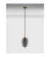 Lato 15.8cm Globe Pendant Ceiling Light Smokey Brass Gold E27 1x5W-3