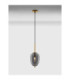 Lato 15.8cm Globe Pendant Ceiling Light Smokey Brass Gold E27 1x5W-4