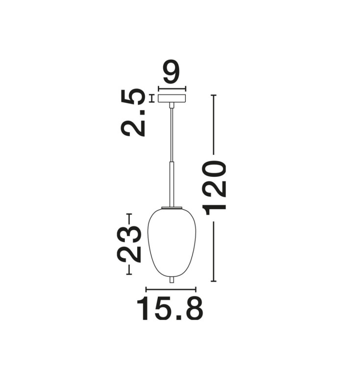 Lato 15.8cm Globe Pendant Ceiling Light Smokey Brass Gold E27 1x5W-6