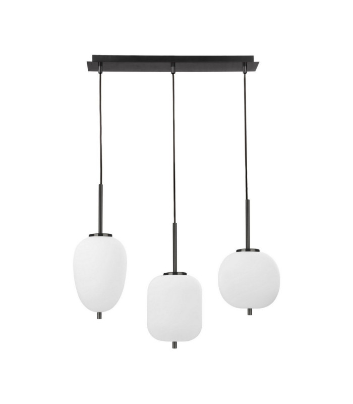 Lato Bar Pendant Ceiling Light Opal Black E14 3x5W-1
