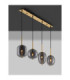 Lato Bar Pendant Ceiling Light Smokey Black E14 4x5W-4