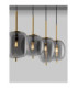 Lato Bar Pendant Ceiling Light Smokey Black E14 4x5W-6