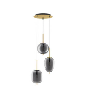 Lato Cluster Pendant Ceiling Light Smokey Black E14 4x5W-1