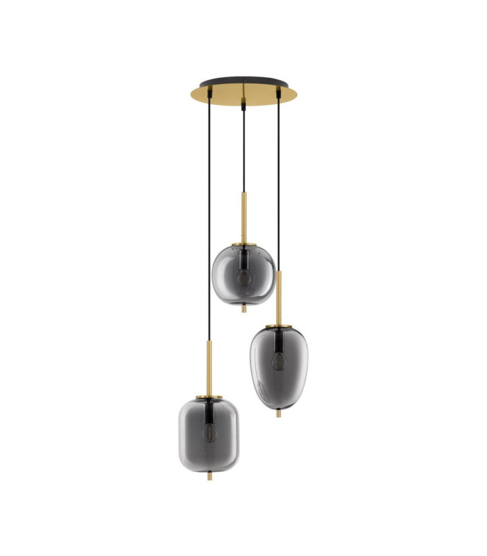 Lato Cluster Pendant Ceiling Light Smokey Black E14 4x5W-1