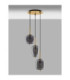 Lato Cluster Pendant Ceiling Light Smokey Black E14 4x5W-3