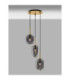 Lato Cluster Pendant Ceiling Light Smokey Black E14 4x5W-4