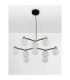 Ovalino Multi Arm Pendant Ceiling Light Opal Satin Gold Matt Black LED G9 10x5W-3