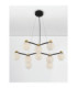 Ovalino Multi Arm Pendant Ceiling Light Opal Satin Gold Matt Black LED G9 10x5W-4