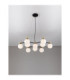 Ovalino Multi Arm Pendant Ceiling Light Opal Satin Gold Matt Black LED G9 10x5W-5