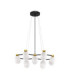 Ovalino Multi Arm Pendant Ceiling Light Opal Satin Gold Matt Black LED G9 14x5W-1