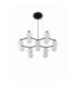Ovalino Multi Arm Pendant Ceiling Light Opal Satin Gold Matt Black LED G9 14x5W-3