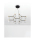 Ovalino Multi Arm Pendant Ceiling Light Opal Satin Gold Matt Black LED G9 14x5W-4