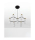 Ovalino Multi Arm Pendant Ceiling Light Opal Satin Gold Matt Black LED G9 14x5W-5