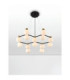 Ovalino Multi Arm Pendant Ceiling Light Opal Satin Gold Matt Black LED G9 14x5W-7