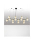 Ovalino Bar Pendant Ceiling Light Opal Satin Gold Matt Black LED G9 14x5W-4