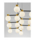 Ovalino Bar Pendant Ceiling Light Opal Satin Gold Matt Black LED G9 14x5W-6