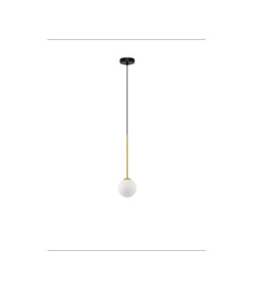 Savoy Globe Pendant Ceiling Light Opal Satin Gold Matt Black LED G9 1x5W-1