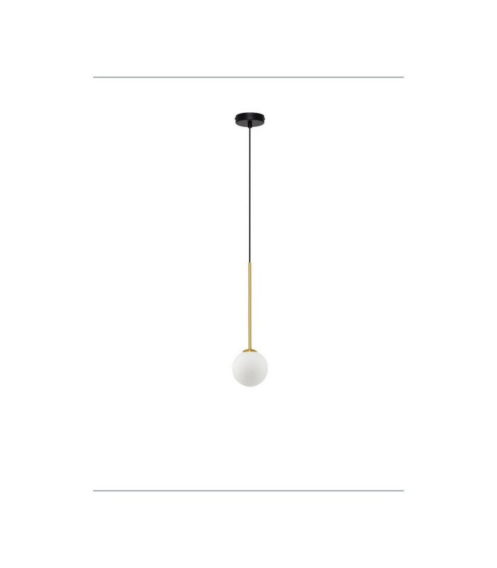Savoy Globe Pendant Ceiling Light Opal Satin Gold Matt Black LED G9 1x5W-1