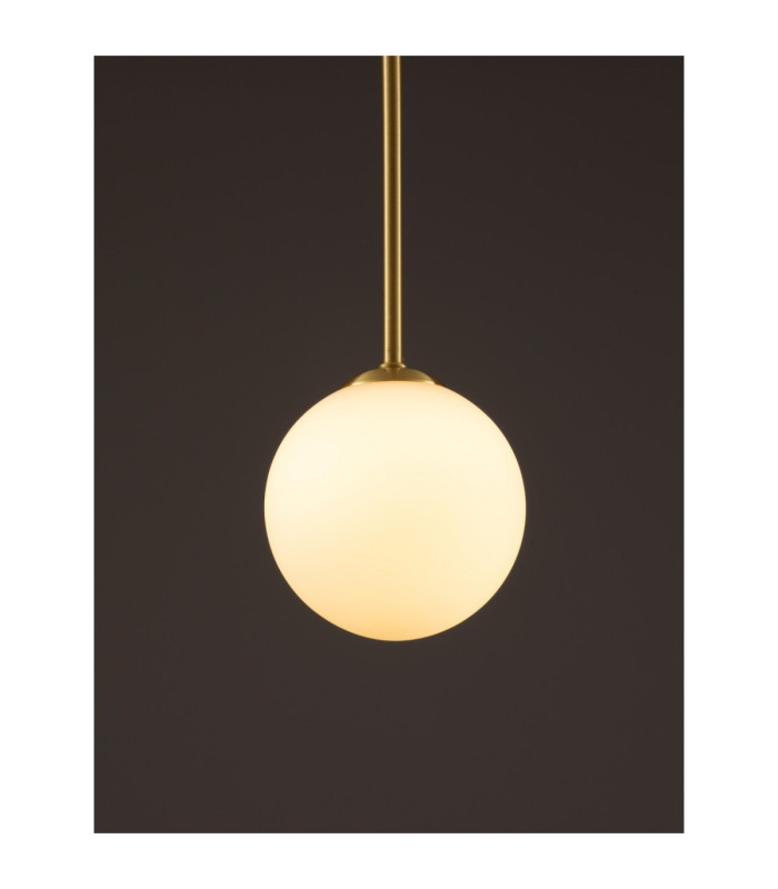 Savoy Globe Pendant Ceiling Light Opal Satin Gold Matt Black LED G9 1x5W-5