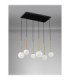 Savoy Cluster Pendant Ceiling Light Opal Satin Gold Matt Black LED G9 6x5W-3