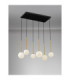Savoy Cluster Pendant Ceiling Light Opal Satin Gold Matt Black LED G9 6x5W-4
