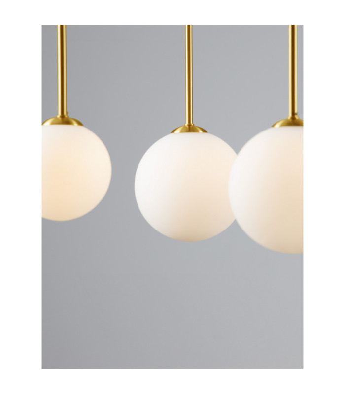 Savoy Cluster Pendant Ceiling Light Opal Satin Gold Matt Black LED G9 6x5W-5