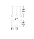 Savoy Cluster Pendant Ceiling Light Opal Satin Gold Matt Black LED G9 6x5W-7