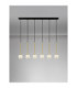 Savoy Bar Pendant Ceiling Light Opal Satin Gold Matt Black LED G9 6x5W-4