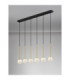 Savoy Bar Pendant Ceiling Light Opal Satin Gold Matt Black LED G9 6x5W-5