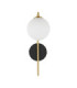 Savoy Globe Wall Lights Opal Satin Gold Matt Black LED G9 1x5W-1