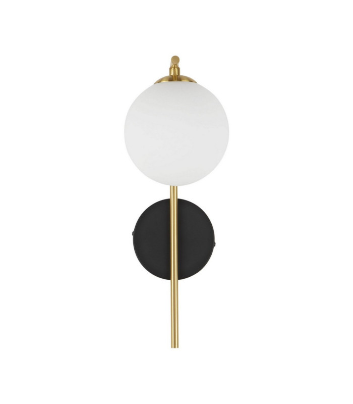 Savoy Globe Wall Lights Opal Satin Gold Matt Black LED G9 1x5W-1