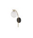 Savoy Globe Wall Lights Opal Satin Gold Matt Black LED G9 1x5W-3