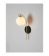 Savoy Globe Wall Lights Opal Satin Gold Matt Black LED G9 1x5W-7
