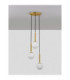 Monet Cluster Pendant Ceiling Light Opal Brass Gold E27 3x12W-4