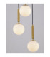 Monet Cluster Pendant Ceiling Light Opal Brass Gold E27 3x12W-6