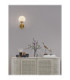 Monet Globe Wall Lights Opal Brass Gold E27 1x12W-2